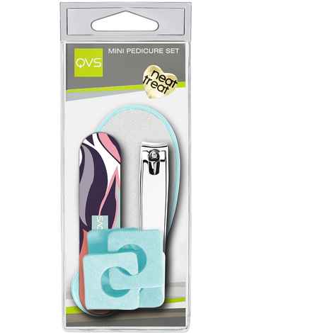Buy QVS Neat Treat Mini Pedicure Set (Natural) - Purplle