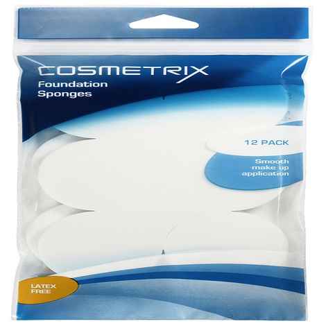 Buy Cosmetrix 12pk Foundation Sponges - Round - Purplle