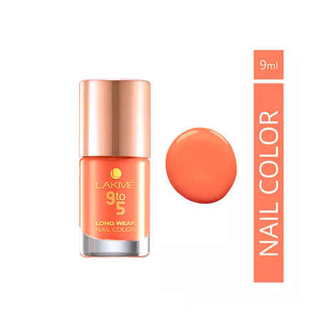 Buy Lakme 9 To 5 Long Wear Nail Color Peach Ploy (9 ml) - Purplle