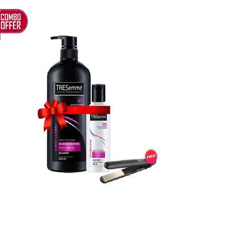 Buy Free Hair Straightener + TRESemme Smooth and Shine Shampoo (580 ml) + TRESemme Smooth and Shine Conditioner Combo Pack (85 ml) - Purplle