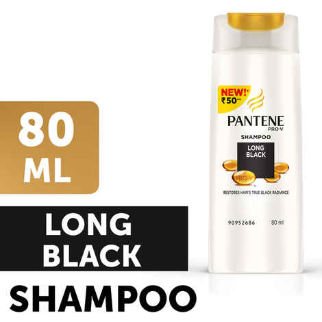 Buy Pantene Long Black Shampoo (80 ml) - Purplle