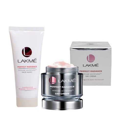All Day Perfect Kit : Lakme Perfect Radiance Day Cream (50 g) and Lakme Perfect Radiance Intense Whitening Fairness Face Wash (50 g)