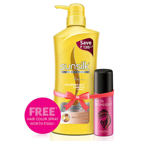 Sunsilk Nourishing Soft & Smooth (650 ml) with Free Temporary Hair Color Spray
