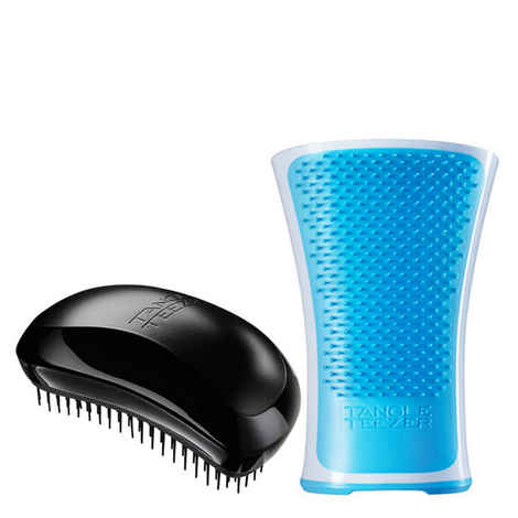 Buy Tangle Teezer Combo Salon Elite Black and Aqua Blue and White - Purplle