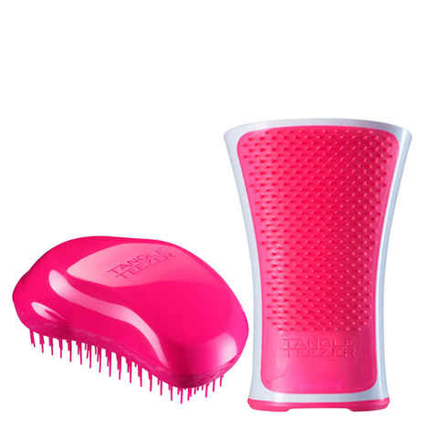 Buy Tangle Teezer Combo Original Pink and Aqua Pink and White - Purplle