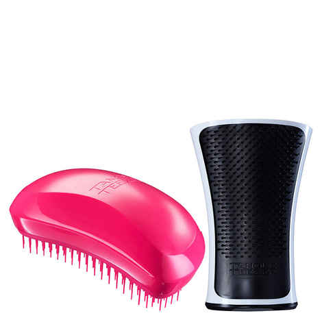 Buy Tangle Teezer Combo Salon Elite Pink and Aqua Black and White - Purplle