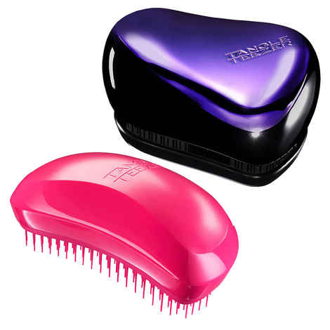 Buy Tangle Teezer Combo Salon Elite Pink and Compact Purple and Black - Purplle