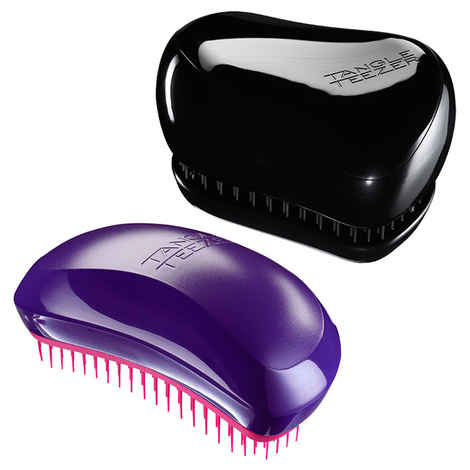 Buy Tangle Teezer Combo Salon Elite Purple and Pink and Compact Black - Purplle