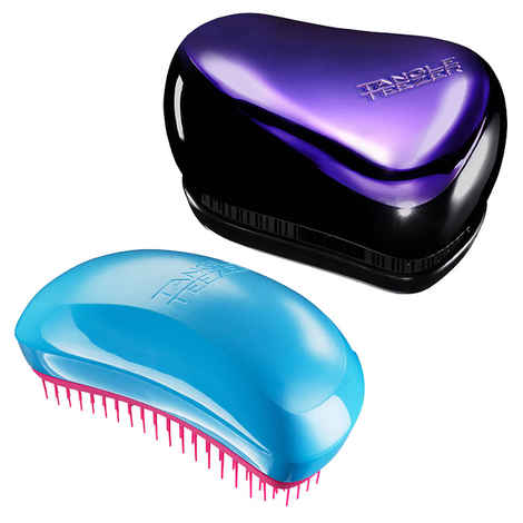 Buy Tangle Teezer Combo Salon Elite Blue and Pink and Compact Purple and Black - Purplle