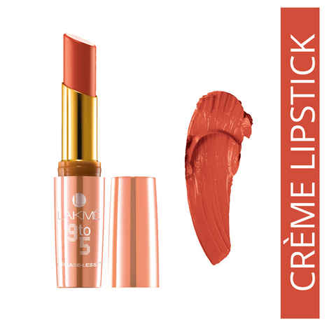 Buy Lakme 9 To 5 Creaseless Creme Lip Color CR6 Brick Blast (3.6 g) - Purplle