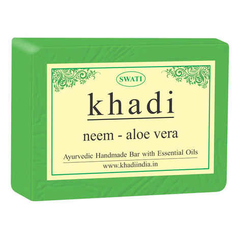 Buy Khadi Neem-Aloe Vera Soap 125 g By Swati Gramodyog - Purplle