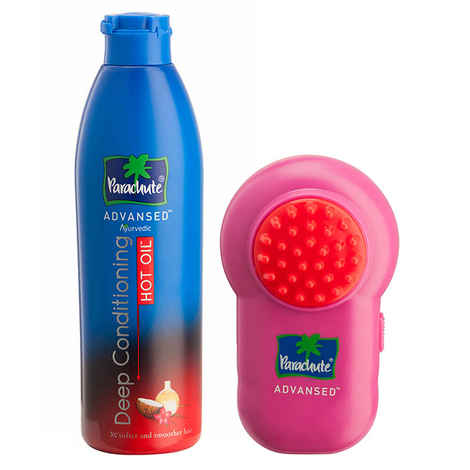 Buy Parachute Advansed Deep Conditioning Hot Oil (190 ml) With Massager - Purplle