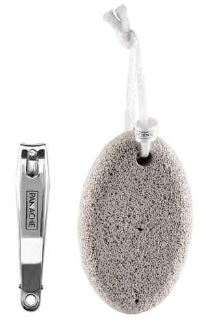 Buy Panache Nail Clipper Ergonomic Design & Oval Pumice Stone - Purplle
