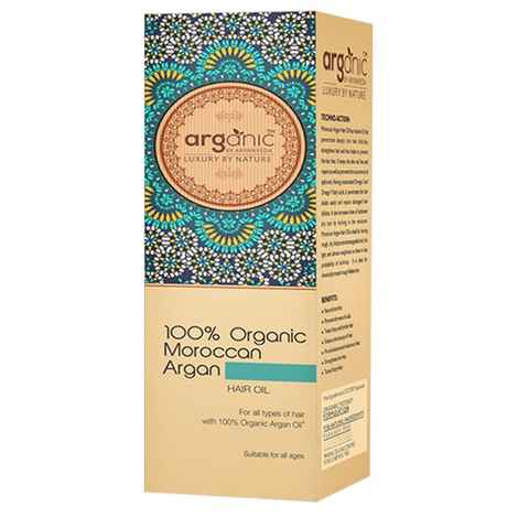 Buy Arganic 100% Organic Moroccan Argan Hair Oil (100 ml) - Purplle