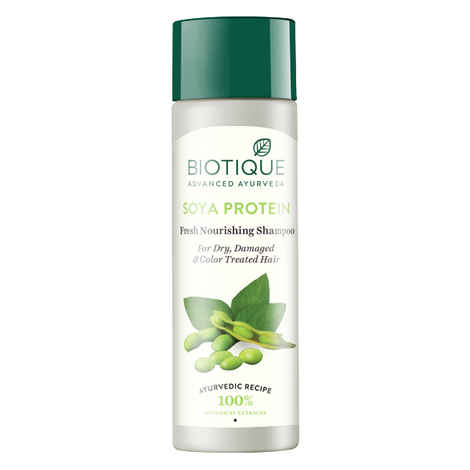 Buy Biotique Bio Soya Protein Fresh Naurishing Shampoo For Dry Damaged Color Treated & Permed Hair -(120 ml) - Purplle