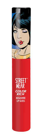 Buy Street Wear Color Rich Mega Shine Lip Gloss - Red Diva (7 ml) - Purplle