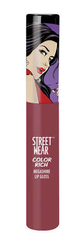 Buy Street Wear Color Rich Mega Shine Lip Gloss - Just Plum (7 ml) - Purplle