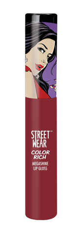 Buy Street Wear Color Rich Mega Shine Lip Gloss - Royal Raisin (7 ml) - Purplle