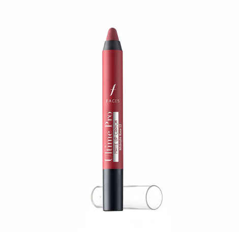 Faces Canada Ultime Pro Matte Lip Crayon - Midnight Rose 12 (2.8 g) With Free Sharpner