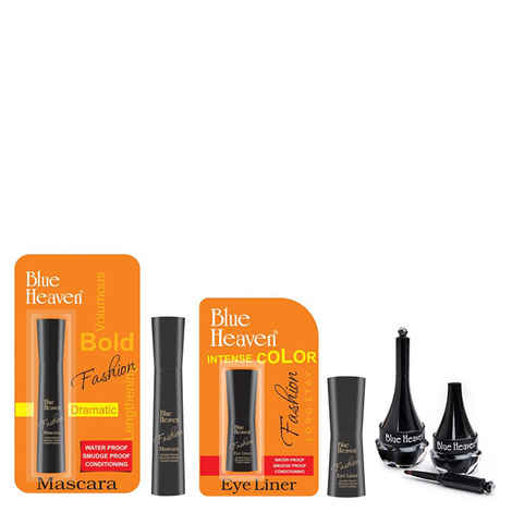 Buy Blue Heaven Fashion Eyeliner, Mascara & Artisto Kajal Combo (6 ml + 16 ml + 4 g) - Purplle