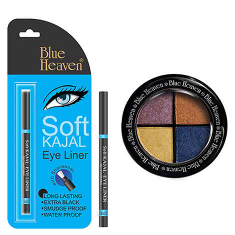 Buy Blue Heaven Eye Magic Eye Shadow 602 & Bh Kajal Liner Combo (6 g + 0.31 g) - Purplle