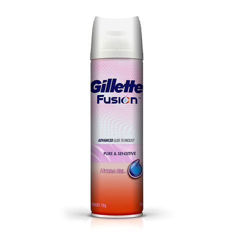 Buy Gillette Fusion Hydragel Pure & Sensitive Shave Gel (195 g)-Purplle