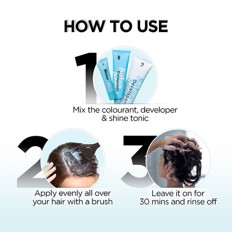 Buy BBLUNT Salon Secret High Shine Creme Hair Colour Natural Black 1 (100 gm) With Shine Tonic (8 ml) - Purplle