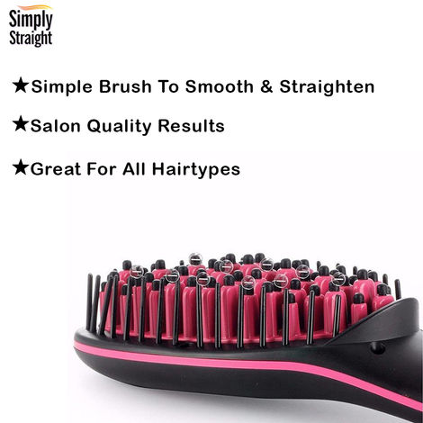 Buy Simply Straight Ceramic Brush Hair Straightener (Black  display picture 2