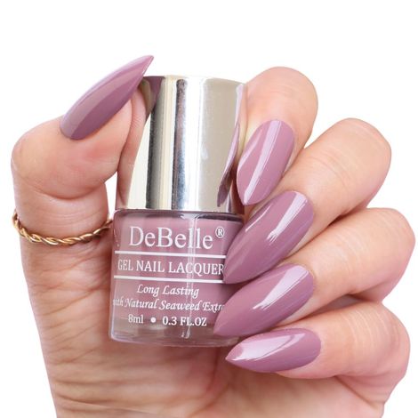Buy DeBelle Gel Nail Lacquer Creme Majestique Mauve - Mauve, (8 ml)-Purplle