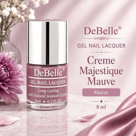 Buy DeBelle Gel Nail Lacquer Creme Majestique Mauve - Mauve, (8 ml)-Purplle