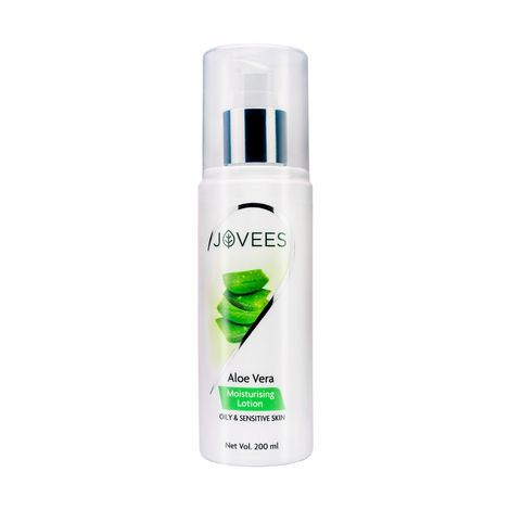 Buy Jovees Herbal Aloe Vera Moisturising Lotion | With Sandal And Peach Extract | Nourishes, Heals and Hydrates Skin | For Oily & Sensitive Skin |200ml-Purplle