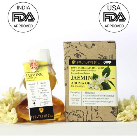 Buy Soulflower Jasmine Aroma Massage Oil (90 ml)-Purplle