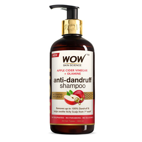 Buy WOW Skin Science Apple Cider Vinegar Shampoo For Both Men & Women - Anti Dandruff, Mild Shampoo For Daily Use, Balances PH Level - No sulphate & Parabens, 300ml-Purplle