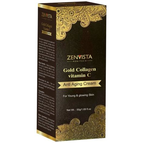 Buy Zenvista Gold Collagen & Vitamin-C Anti Ageing Cream Forwrinkles & Fine Lines (50 gm)-Purplle