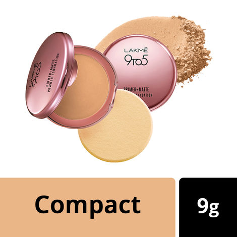 Buy Lakme 9 To 5 Primer + Matte Powder Foundation Compact - Rose Silk (9 g)-Purplle