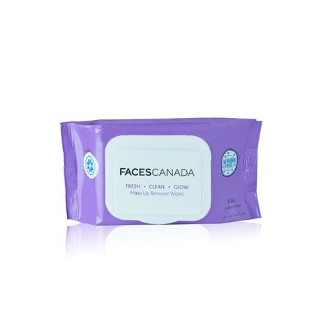 Buy Faces Canada Fresh Clean Glow Makeup Remover Wipes (30 Wipes)-Purplle