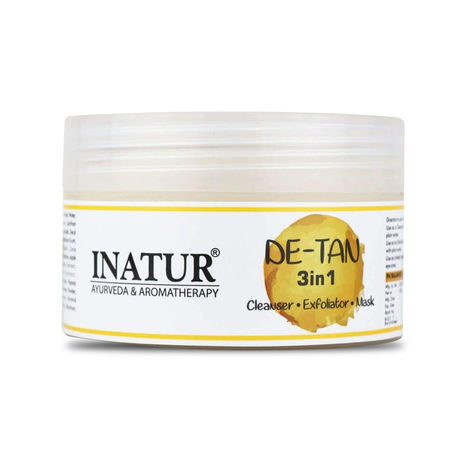 Buy Inatur De-Tan 3 In 1 Cleanser + Exfoliator + Mask (200 g)-Purplle