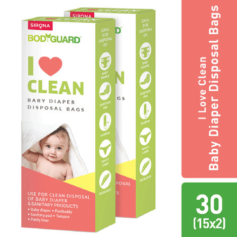 Buy Baby Diapers & Sanitary Disposal Bag by SIRONA (30 Pcs - 2 Packs)-Purplle