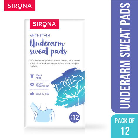 Buy Under Arm Sweat Pads by SIRONA (12 Pads - 1 Pack)-Purplle