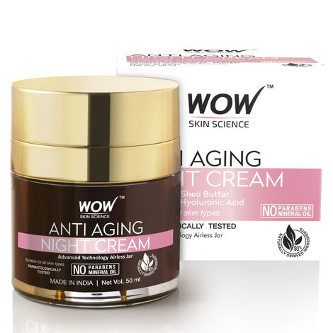 Buy WOW Skin Science Anti Aging Night Cream- Anti wrinkles and Fine lines- No Parabens & Mineral Oil Night Cream, 50mL-Purplle