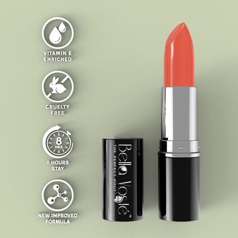 Buy Bella Voste Sheer Creme Lust Lipstick Orange Pop (4.2 gm) I Satin Touch I Cruelty Free IA Long Lasting Improved Formula I One Stroke Application I Highly Pi gmented-Purplle
