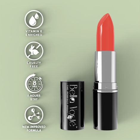 Buy Bella Voste Sheer Creme Lust Lipstick Go For Peach (4.2 gm) I Satin Finish I Cruelty Free IA Long Lasting Improved Formula I One Stroke Aplication I Highly Pi gmented-Purplle