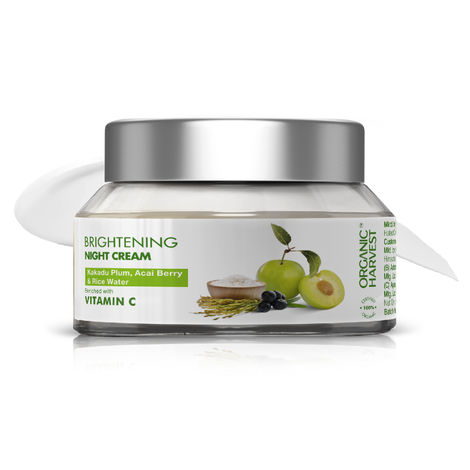 Buy Organic Harvest Brightening Night Cream for Men/Women With Kakadu Plum, Acai Berry & Rice Water 100 ml-Purplle