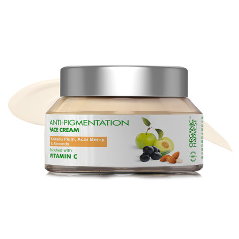 Buy Organic Harvest Anti-Pigmentation Face Cream: Kakadu Plum, Acai Berry & Almonds | Pigmentation Removal Cream | 100% American Certified Organic | Sulphate & Paraben-free | 50g-Purplle