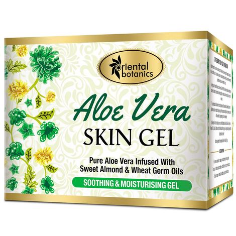 Buy Oriental Botanics 90% Aloe Vera Skin Gel (With Almond & Wheatgerm Oil)  100g - No Parabens, Silicon, Mineral Oil Online | Purplle