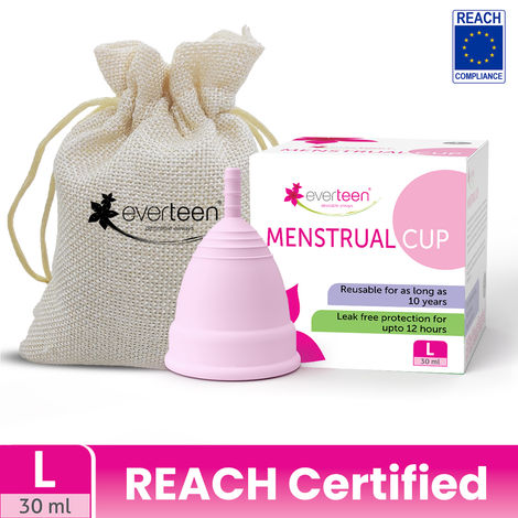 Buy everteen Large Reusable Menstrual Cup with No Leakage and Odor Rash Free (30ml)-Purplle