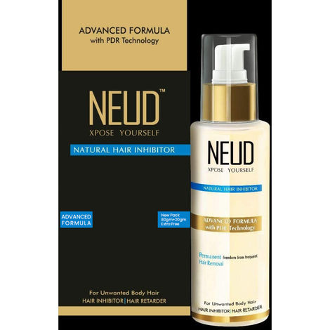 Buy NEUD Natural Hair Inhibitor for Permanent Reduction of Unwanted Hair in Men and Women - 1 Pack (80 gm)-Purplle