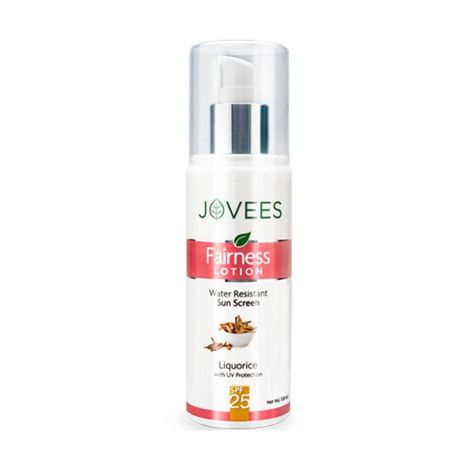 Buy Jovees Herbal Sunscreen Fairness Lotion SPF 25 | For Women/Men | UV Protection, Water Resistant, Brightening and Moisturizing Lotion | Paraben and Alcohol Free | 100ML-Purplle