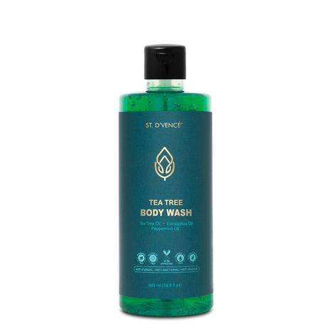 Buy ST. D´VENCE Tea Tree Body Wash With Eucalyptus Oil & Peppermint Oil (500 ml)-Purplle
