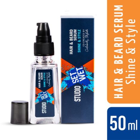 Set Wet Studio X Hair & Beard Serum For Men - Shine & Style (50 ml)